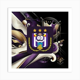 R.S.C. Anderlecht Logo Wall Art 20 Art Print