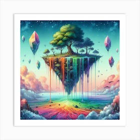 Mystical Floating Island 1 Art Print