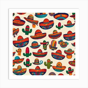 Mexican Hats 4 Art Print