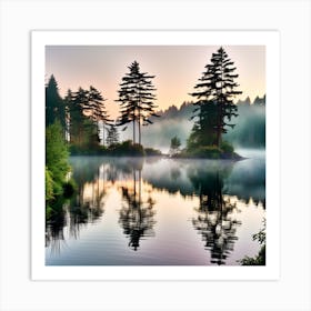 Sunrise In The Forest 1 Art Print