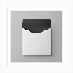 White Envelope With Black Envelope Art Print