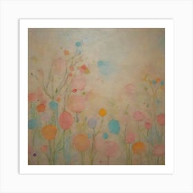 Pastel Flowers Art Print