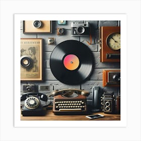 A Old Vintage Vinyl Record As Art 3 Art Print