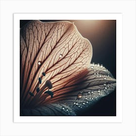 Flower With Water Droplets Art Print