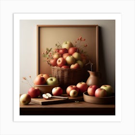 Apples In A Basket Art Print