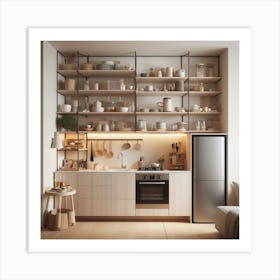 Small kitchen design idea Art Print