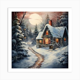 Christmas Canvas of Colour Art Print