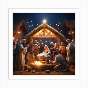 Nativity Scene 1 Art Print