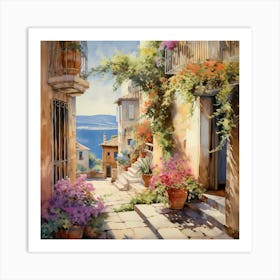 Blossoms Along the Mediterranean Art Print