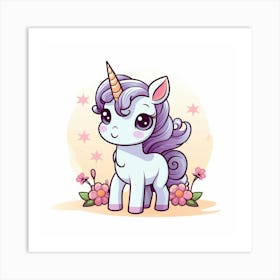 Cute Unicorn 137 Art Print