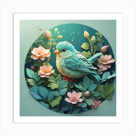 Bird In The Garden Art Print