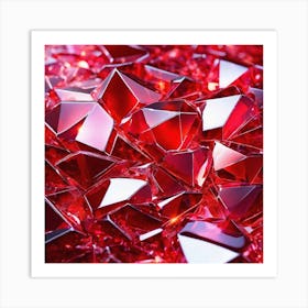 Red Shards Of Glass Art Print