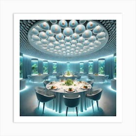 An Airy Dining Zone Called The Oxygen Vault, Ins Art Print