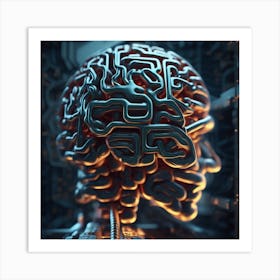 Brain In A Computer 2 Art Print