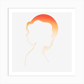 Silhouette Of A Woman 2 Art Print