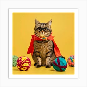 Cat In Cape Art Print