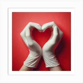 Hands Make Heart Shape Art Print