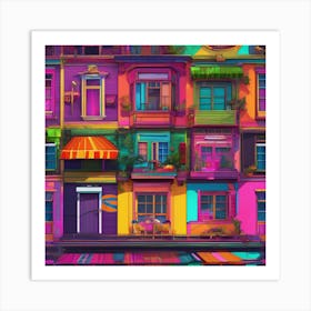 Psychedelic House Art Print