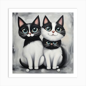 Family Of Cats 2 Art Print