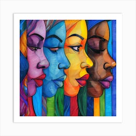 Women'S Faces 1 Art Print