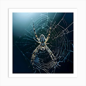 Spider In Web 1 Art Print