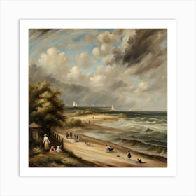 Day At The Beach Art Print