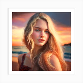 Portrait Of A Young Woman 4 Art Print