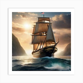 Ship In The Ocean 3 Art Print