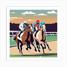 Horse Racing 15 Art Print