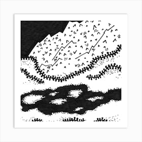 Mountain Landscape 1 Square Art Print