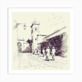 Marrakech Street Scene Art Print