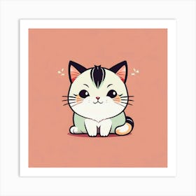 Cute Cat Art Print