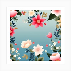 Floral Background Art Print