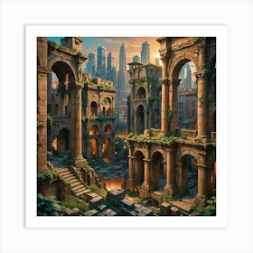 Ruins Of A City 16 Art Print