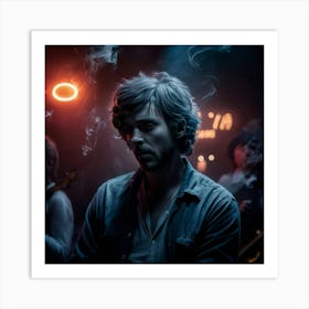 A Dramatic Portrait Of A Musician With A Melanchol Art Print