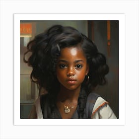 beautiful Afro Girl Art Print