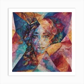 Abstract Portrait Of A Woman Art Print