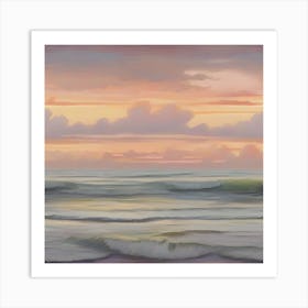 Sunset At The Beach Art Print