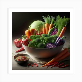 Vegetables In A Bowl Art Print