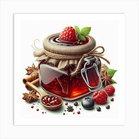 Jar With Jam 6 Art Print