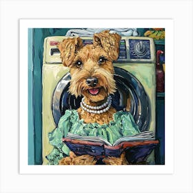 Laundry Airedale 8 Art Print