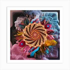 Spiral Flower Art Print