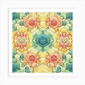 Honeycomb, Abstract Art Print