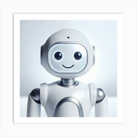 Robot Smiling Art Print