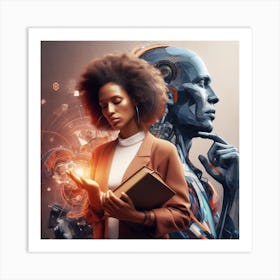 Futuristic Woman 2 Art Print