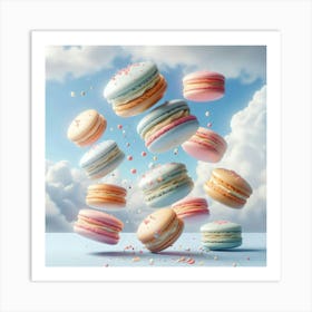 Macarons In The Air Art Print