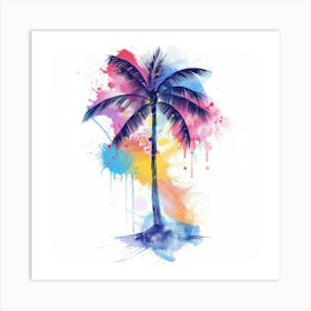 Watercolor Palm Tree Art Print