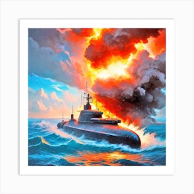 Russian Submarine Art Print