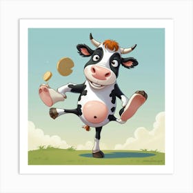 Cartoon Cow 4 Art Print