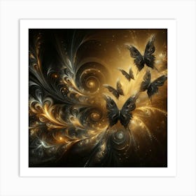 Abstract Butterflies 1 Art Print